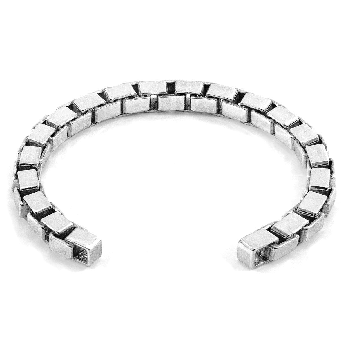 Lateen Sail Silver Chain Bangle – Nautical-Inspired Sterling Silver Design