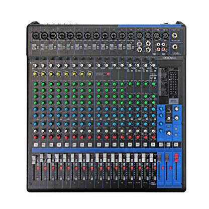 5Core Audio DJ Mixer 20 Channel Sound Board Console w 24 SPX Effect 48V Phantom Power