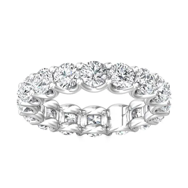 4.00 CTW AGI Certified Lab-Grown Diamond Eternity Band Ring in U-Prong Setting | G/vs Clarity | Choice of 14K White or Y