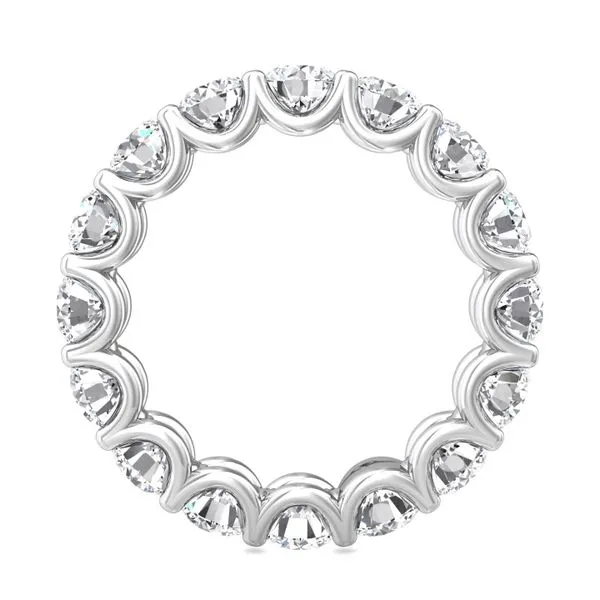 4.00 CTW AGI Certified Lab-Grown Diamond Eternity Band Ring in U-Prong Setting | G/vs Clarity | Choice of 14K White or Y