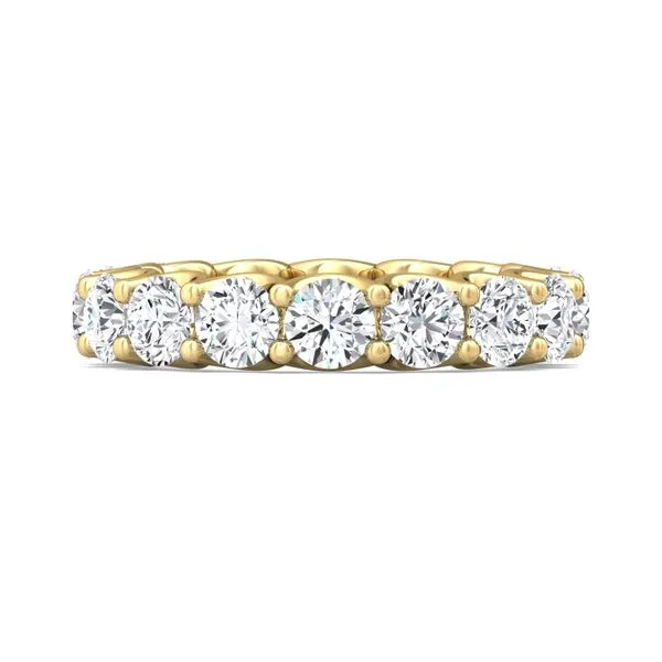 4.00 CTW AGI Certified Lab-Grown Diamond Eternity Band Ring in U-Prong Setting | G/vs Clarity | Choice of 14K White or Y