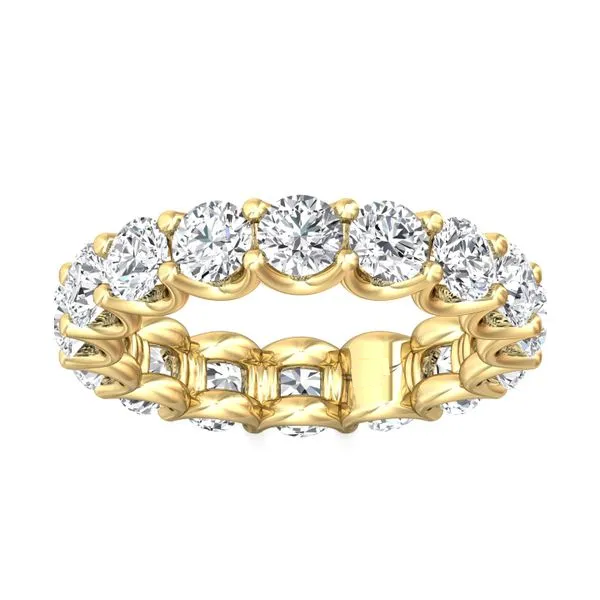 4.00 CTW AGI Certified Lab-Grown Diamond Eternity Band Ring in U-Prong Setting | G/vs Clarity | Choice of 14K White or Y