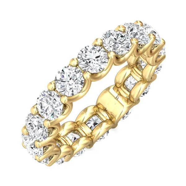 4.00 CTW AGI Certified Lab-Grown Diamond Eternity Band Ring in U-Prong Setting | G/vs Clarity | Choice of 14K White or Y