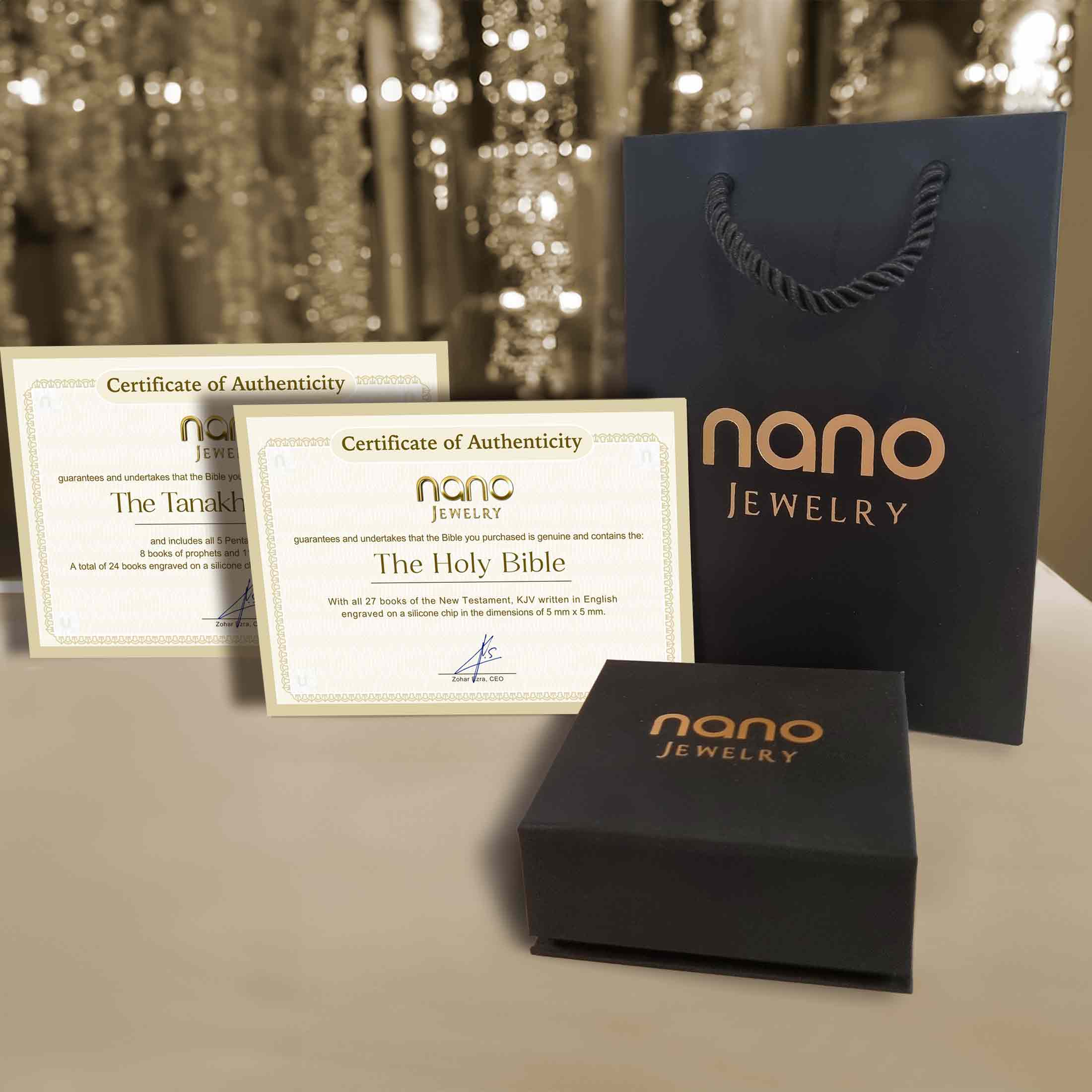 Nano Bible Jewelry With Engraved Bible - Lightning Pendant