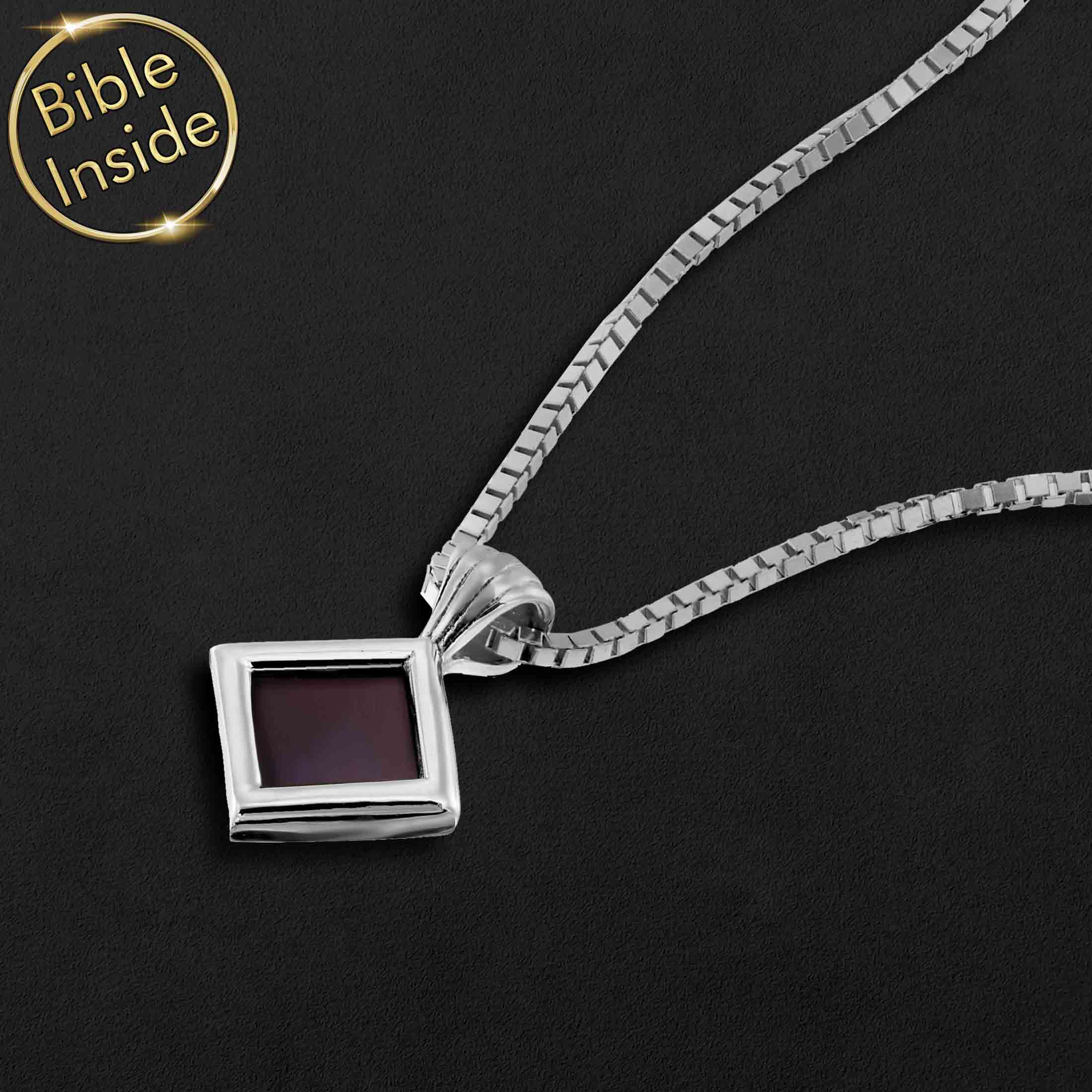 Unique Christmas Gift for Wife With Nano Bible - Essence Pendant