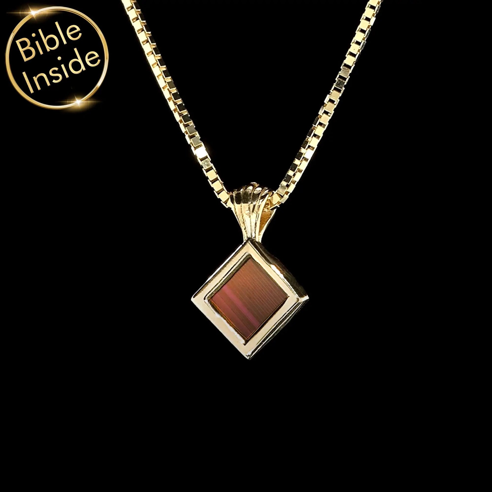 Unique Christmas Gift for Wife With Nano Bible - Essence Pendant