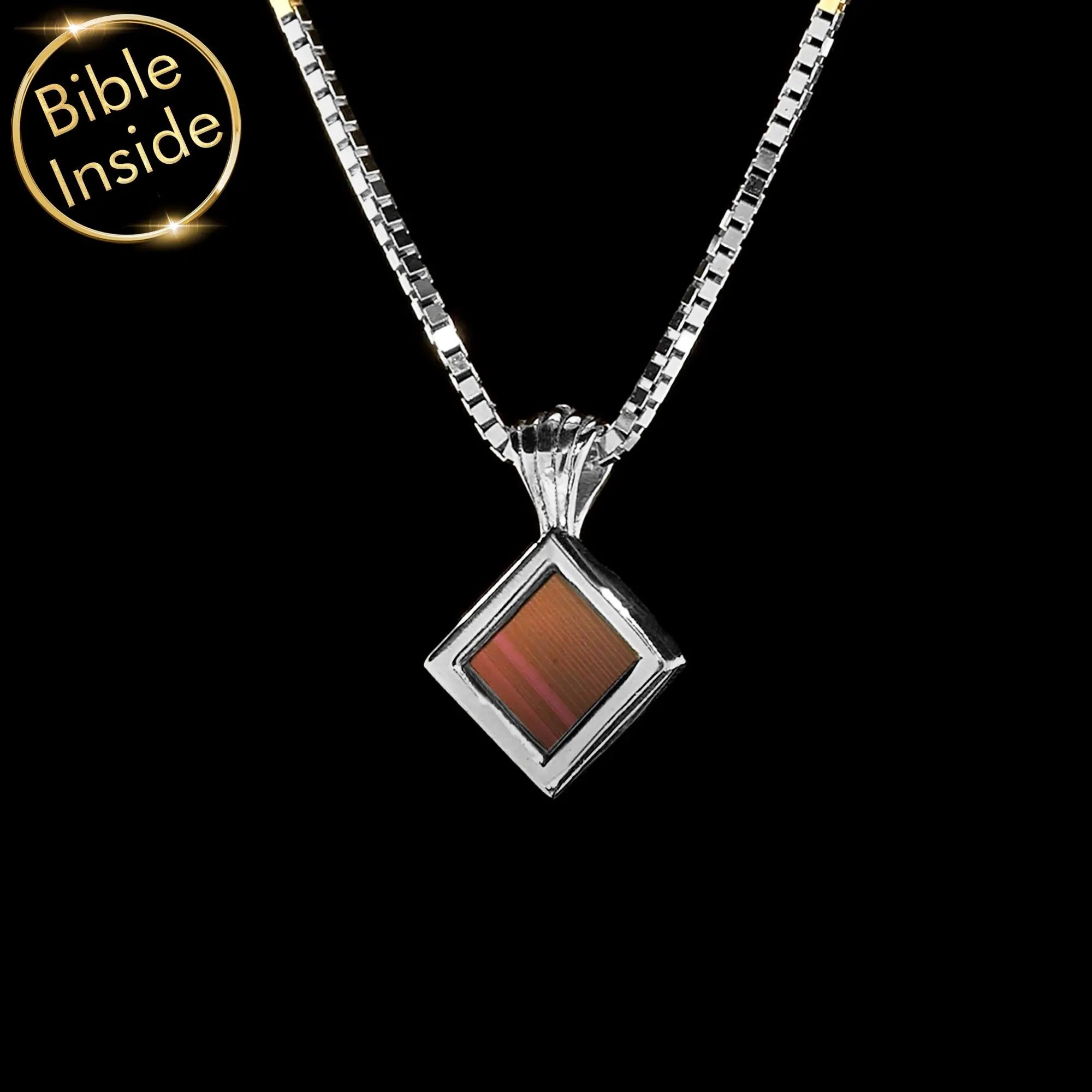 Unique Christmas Gift for Wife With Nano Bible - Essence Pendant