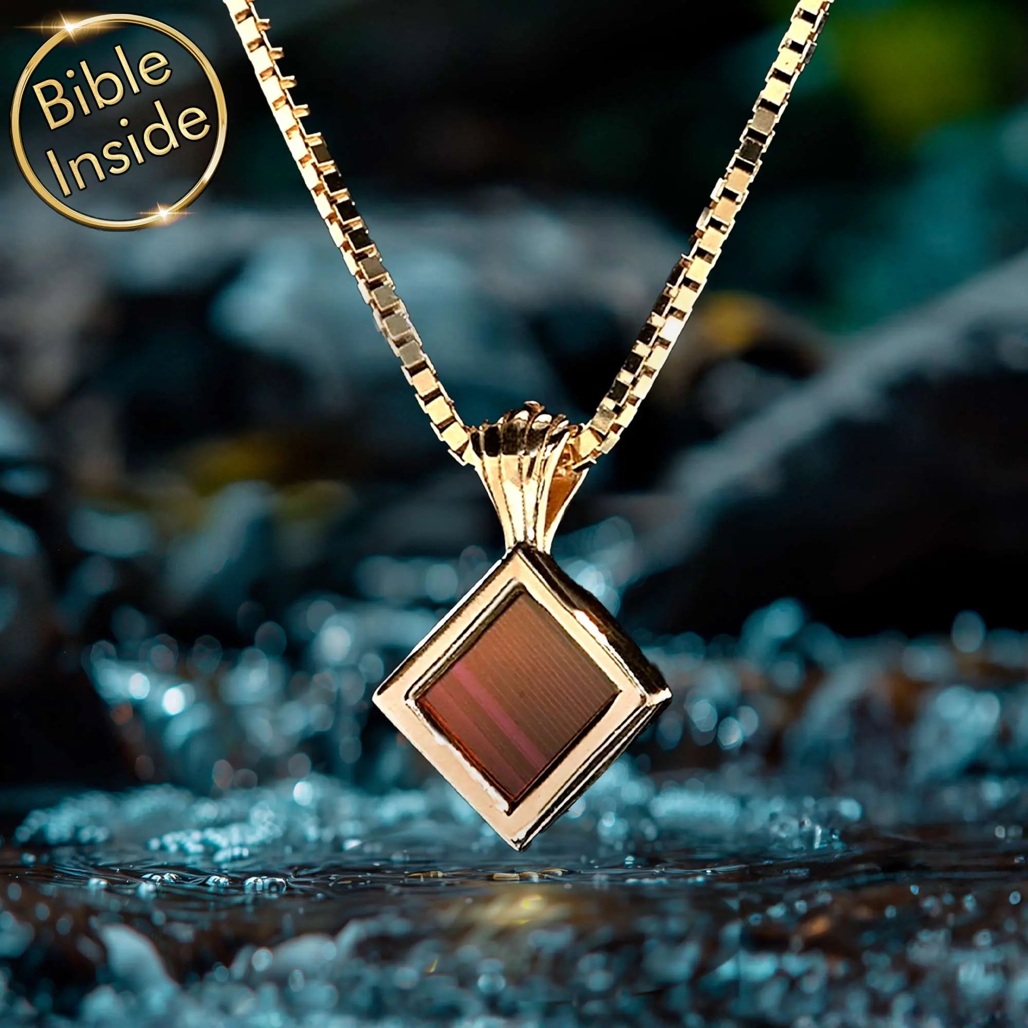 Unique Christmas Gift for Wife With Nano Bible - Essence Pendant