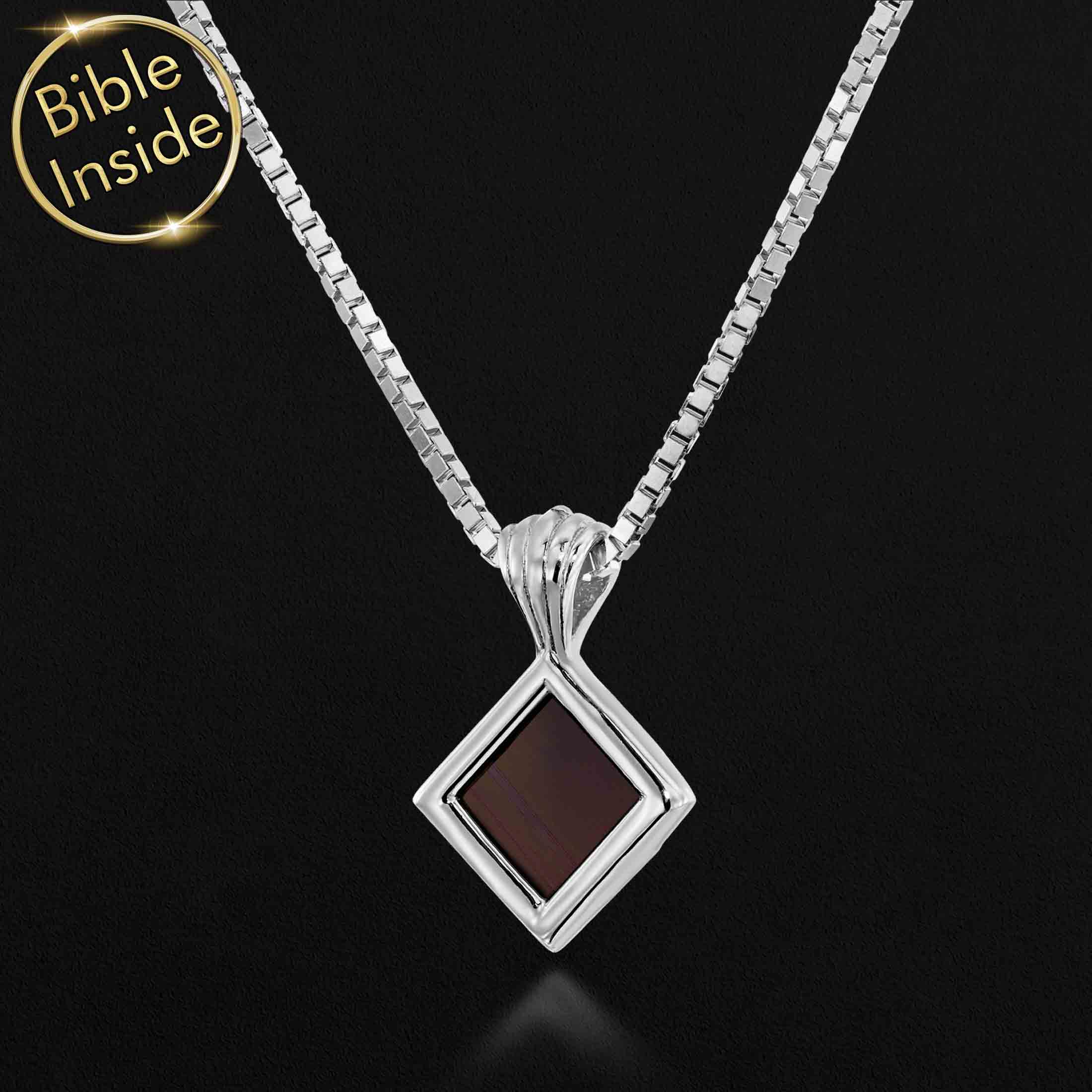 Unique Christmas Gift for Wife With Nano Bible - Essence Pendant