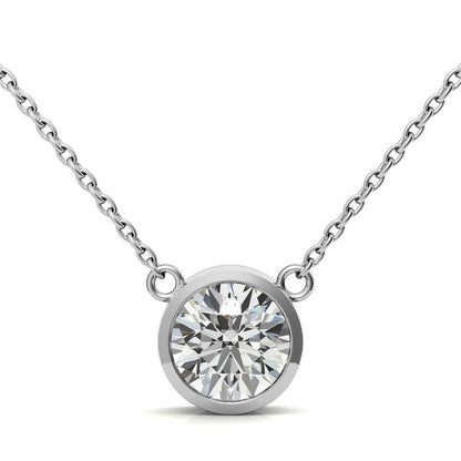 AGI Certified 2.00 CTW Lab Grown Diamond Solitaire Pendant in 14K Gold (G-VS)