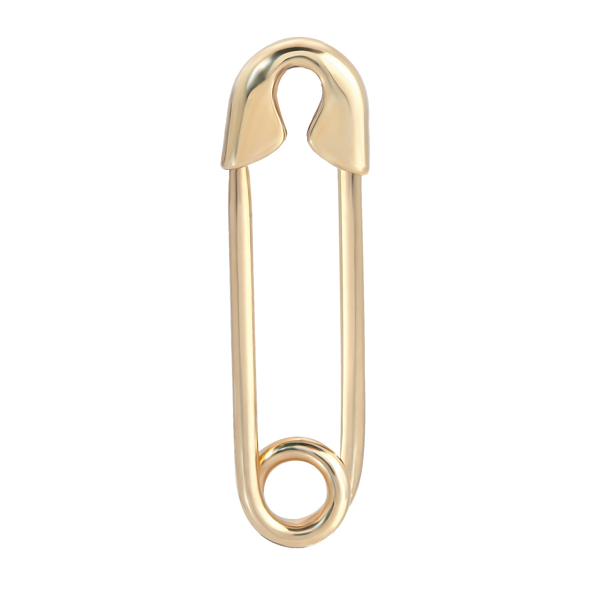 14K GOLD SAFETY PIN EARRING by Eklexic