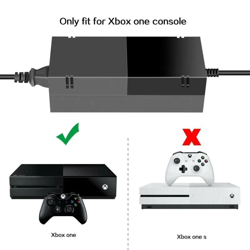 For Microsoft XBOX ONE Console AC Adapter Brick Charger Power Supply Cord Cable