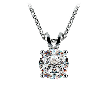 AGI Certified 2.00 CTW Lab Grown Diamond Solitaire Pendant in 14K Gold (G-VS)