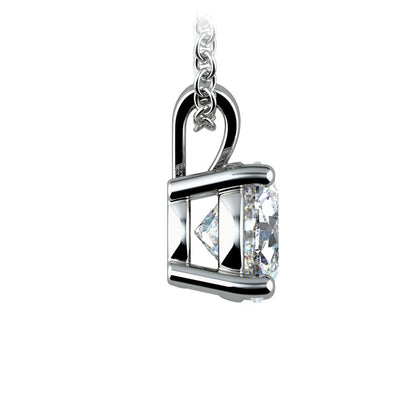 AGI Certified 2.00 CTW Lab Grown Diamond Solitaire Pendant in 14K Gold (G-VS)