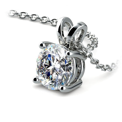 AGI Certified 2.00 CTW Lab Grown Diamond Solitaire Pendant in 14K Gold (G-VS)