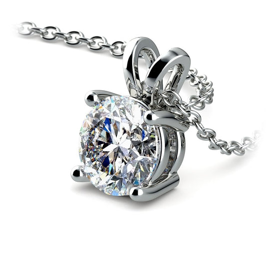 AGI Certified 2.00 CTW Lab Grown Diamond Solitaire Pendant in 14K Gold (G-VS)