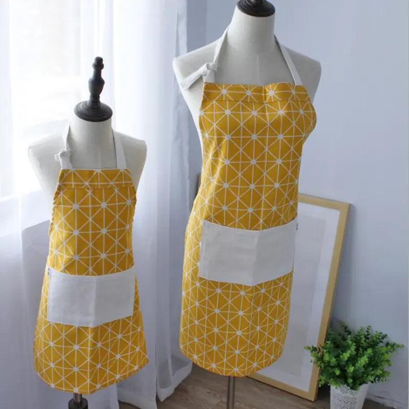 Parent-child Adjustable Cotton Linen Apron