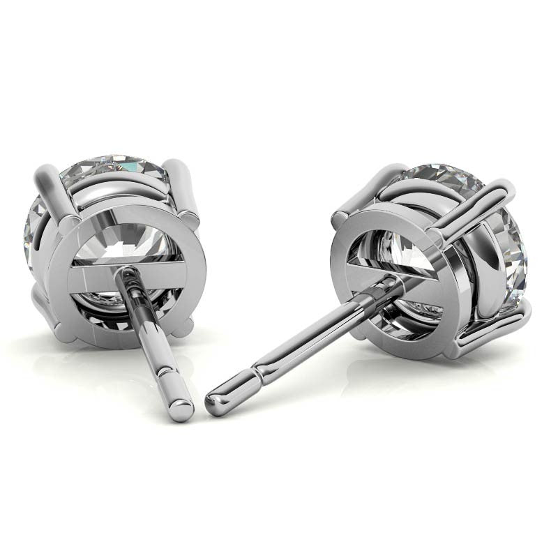 2.50 CTW AGI Certified Lab Grown Diamond (G-Vs Clarity) Stud Earrings in 14K White or Yellow Gold